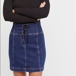 Free People  Femme Denim Corset Mini Skirt Photo 5