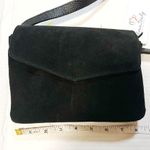Vera Pelle Crossbody Purse Black Genuine Suede & Leather Bag NWT MADE IN ITALY Photo 14