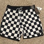 Vans Men's Checkered Black and White Board Shorts NWT Photo 0