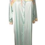 Vanity Fair Vintage Nightgown/Robe size Small Icy Aqua Blue 70s Photo 0