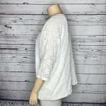 Denim & Co . Size 2X White 2 Pc. Floral Lace Blouse & Jersey Knit Tank Top Set Photo 1