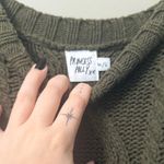 Princess Polly  Khaki Cable Knit Sweater Photo 1