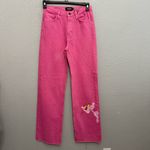 Desigual  Wide Leg Pink Panther Jeans NWT Size‎ EU 38/US 8 Photo 2