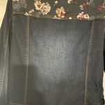 Vintage America Dark Blue Floral Jean Jacket Size L Photo 3