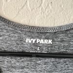 Ivy Park  Heather Gray Laser Cut Logo Racerback Tank Top Photo 5