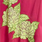 Basil & Maude Pink And Green Floral Skirt Size 6 Embroidered Flowers Ruffle Photo 6