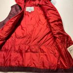 Eddie Bauer  Puffer Vest Women Sz M Purple Maroon Red Goose Down Fill EB550 Hood Photo 5