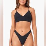 l*space L* Winnie Cabana Bikini Top, Black, Size X-Small, $114 Photo 1