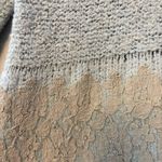 Anthropologie  Knitted & Knotted blue and gray wool blend and lace sweater small Photo 15