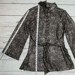 Misha Collection MISHCA Leopard Metallic Tie Front Top Size M Photo 8