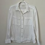 Urban Outfitters UO Luca Gauzy Cotton Button Down Shirt White Size S Photo 0