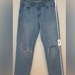 American Eagle AE 90s Straight Leg Light Wash Distressed Denim Jeans Size 4 Photo 5