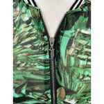 Juicy Couture  Sheer Tropical Palm Tree Leaf Bomber Jacket Small Photo 4