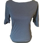 Ralph Lauren Lauren  Blue Polka Dot Blouse Women’s Size LP Photo 0