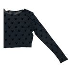 Play Boy Women Crop Top Size L/XL Black Lace Sheer Long Photo 6