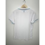 FootJoy  Polo Shirt Women Medium White V-Neck Golf Pickleball Collar Preppy Photo 1