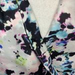 Parker  leather and silk water color wrap dress Photo 5