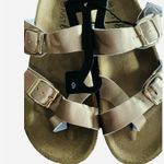 Just Be NWT Woman’s  Tan  Double Strap Sandals With Adjustable Buckle Photo 1