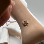 Badgley Mischka  Calida Satin Block Heels with Pearled Vamp size 9 white silk Photo 9