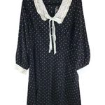 Timeless London Black & White Polka Dot Bow Front Dress Rockabilly 8/M Photo 2
