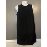 Old Navy  Dress Womens Large Black Blue Embroidered Sleeveless Boho Linen Blend Photo 4
