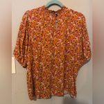 Knox Rose  Smocked High Neck Floral Top Photo 3