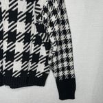 Vintage‎ Houndstooth Cardigan Sweater Womens XL Oversized Gold Buttons Old Money Black Size 16P Photo 7