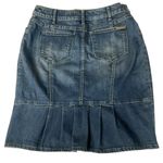Pilcro and the Letterpress Pilcro Anthropologie Classic Denim‎ Pencil Skirt Size 28 Back Ruffle High Waist Photo 4