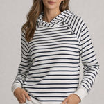 Ralph Lauren Black Label Striped Hoodie Sweatshirt White Nautical Silver Buttons Photo 0