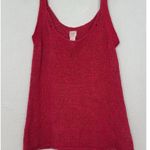 J.Jill Cute Small Knit Red Cotton Tank Top Boho Summer Americana Photo 1