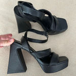 Abound  Tracy Black Platform Heeled Sandal Size 8 Photo 6