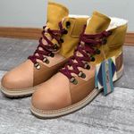 Toms Mesa Waterproof Boots NEW Womens 7 Honey Brown Oiled Nubuck Suede Mid Calf Photo 1