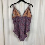 J.Crew x Liberty of London Plunge V Neck Swimsuit Tropical Prince Paisley Sz.12 Photo 6