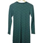 American Eagle Floral Waffle Knit Thermal Bodycon Sweater Dress in Green Size XS Photo 9