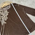 Paparazzi Embroidered Velvet Western Blouse Tunic Top Boho Whimsigoth in Brown L Photo 12