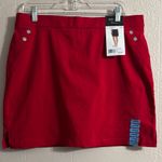 Rafaella  Bold Red Skort with Silver Buttons Fits Your Shape Moves With You Photo 0