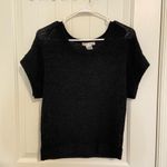 EUC WDNY women’s solid black loosely woven cuffed sleeve sweater large Photo 0