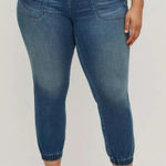 Torrid 3 Denim Jogger Knit High-Rise Elastic Waist Drawstring Jeans 3x 22 24 Photo 0