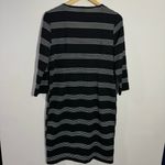 New  Textured‎ Stripe Dress Black & White Size Medium Chico's Size 1 Photo 3