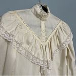 Gunne Sax  Jessica's Gunnies Vintage Blouse Feminine Lace Ruffles High Collar S Photo 1