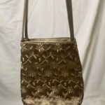 Nine West 90’s long- strapped gold satin purse Photo 0