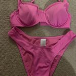 Ribbed Hot Pink Bikini Size L Photo 0