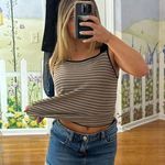 Dana Buchman  tank top in gold and black stripes Photo 4