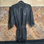 Victoria's Secret Vintage Victoria’s Secret Gold Elegant Beaded Black Brocade Lace Kimono Robe Photo 3