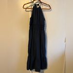 A New Day  Dark Grey/Navy High Neck Midi Dress Elastic Waist w/ Pockets sz Small Photo 1