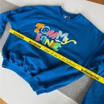 Tommy Innit Cobalt Blue Heavyweight Cotton Patch Letter Logo Vintage Sweatshirt Size M Photo 3
