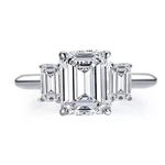 Sterling Silver SIZE 6 925 Sona Simulated Diamond Engagement Wedding Ring Photo 1