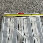 Anthropologie Cartonnier cream & navy blue striped Charlie crop flare pants, 6 Photo 9