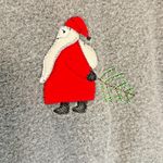 Hot Cotton Marc Ware Gray Sweatshirt Womens Medium Old World Santa Tree Vintage Red Photo 2