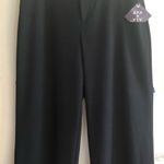 Ava & Viv  Womens Dress Pants Size 16 Black Wide Leg Side Pockets Zip Front New Photo 0